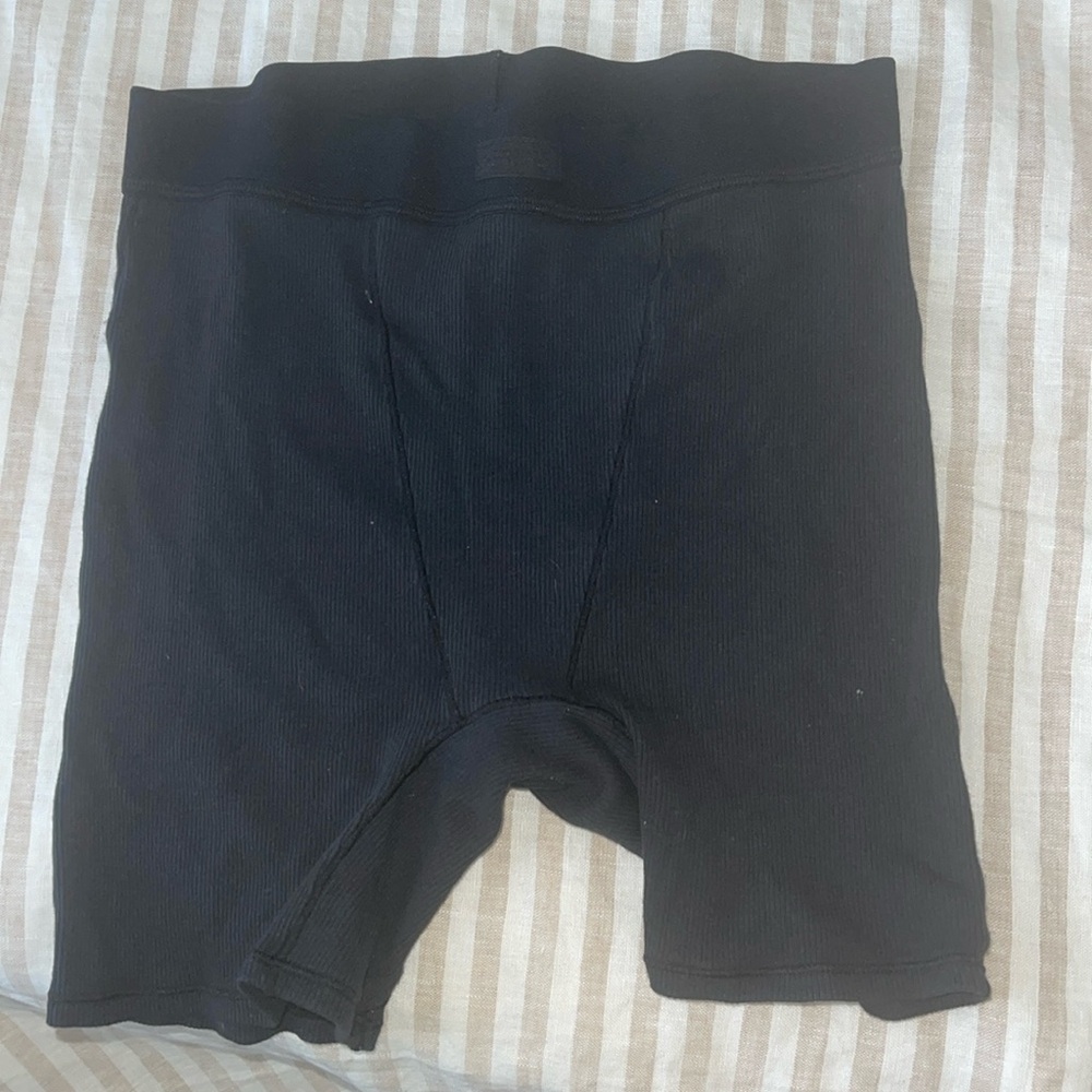 Black skims cotton rib boxer size small